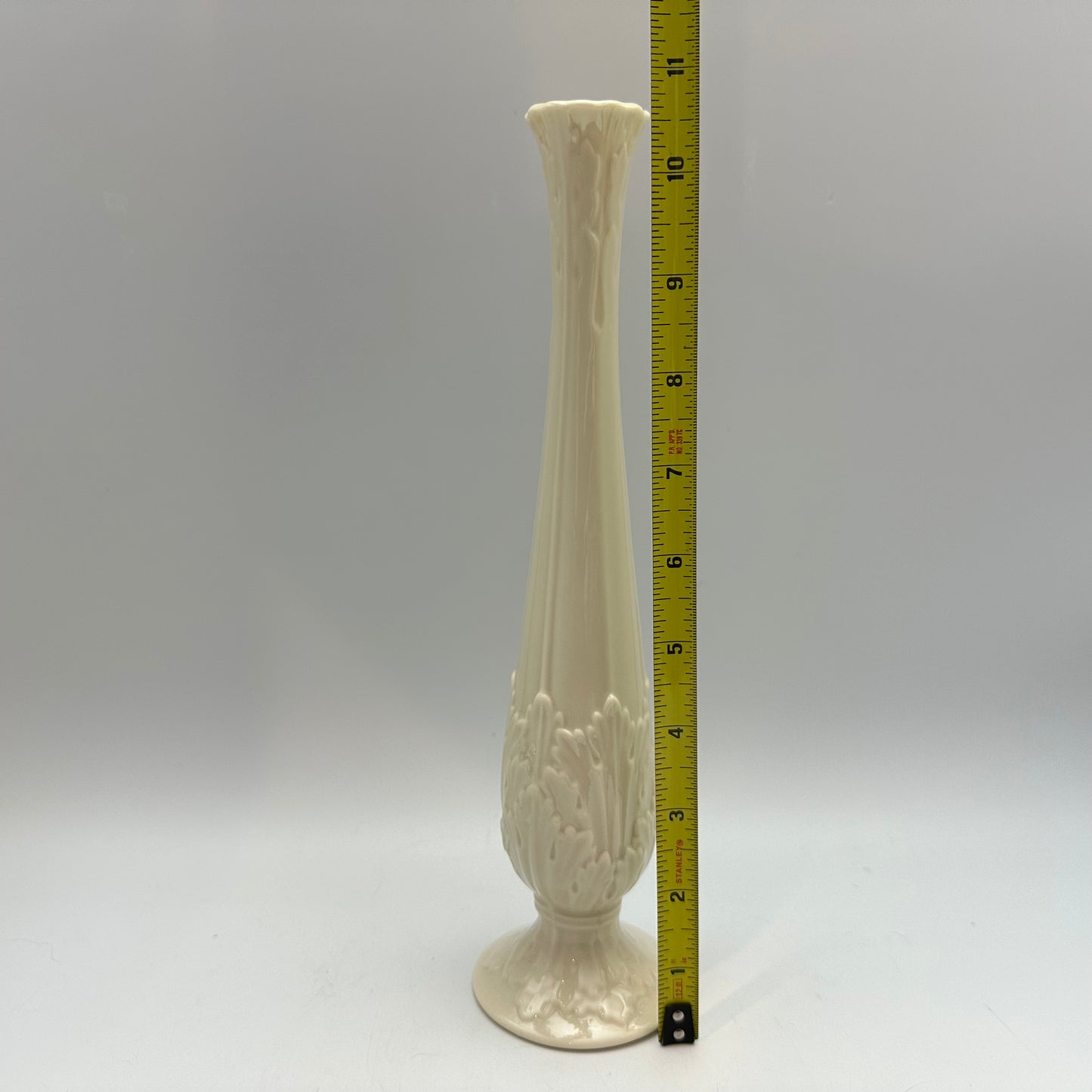 Lenox Florentine Collection Bud Vase, Acanthus Leaf Design, 10 3/4" Tall