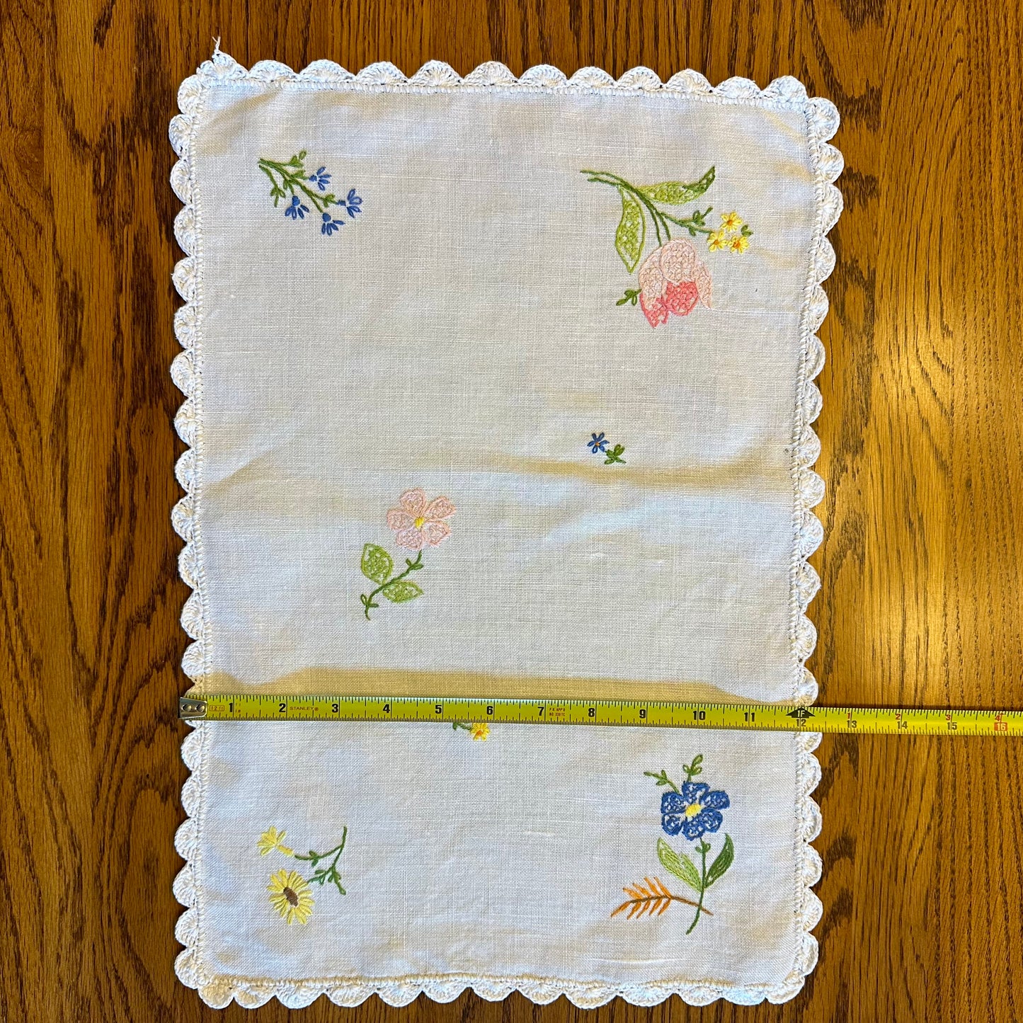 Embroidered Placemats with Matching Napkins, Set of 3 with Extra Placemat