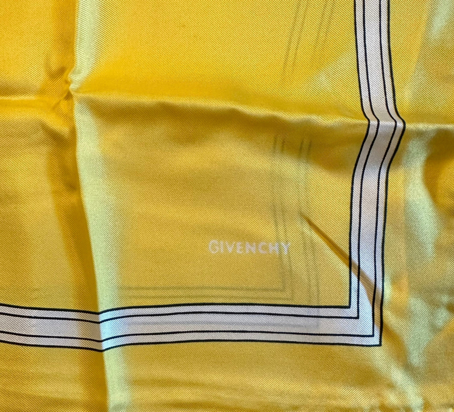 Givenchy Yellow, Black, & White Scarf
