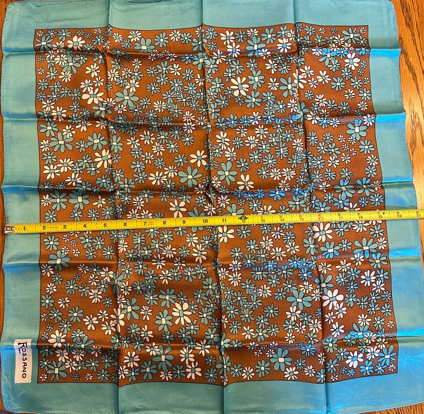 Scarves- Blue & Brown Rossano- Mixed Textiles & Sizes- Lot of 2