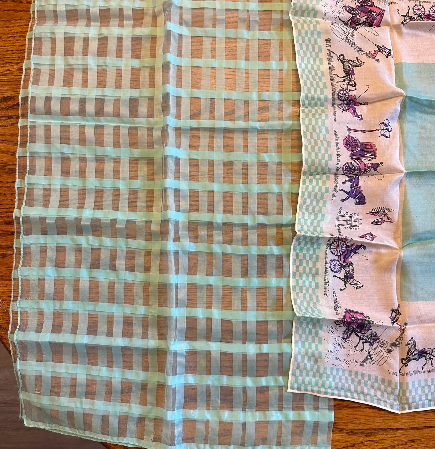 Scarves- Light Blue- Mixed Textiles & Sizes- Lot of 2