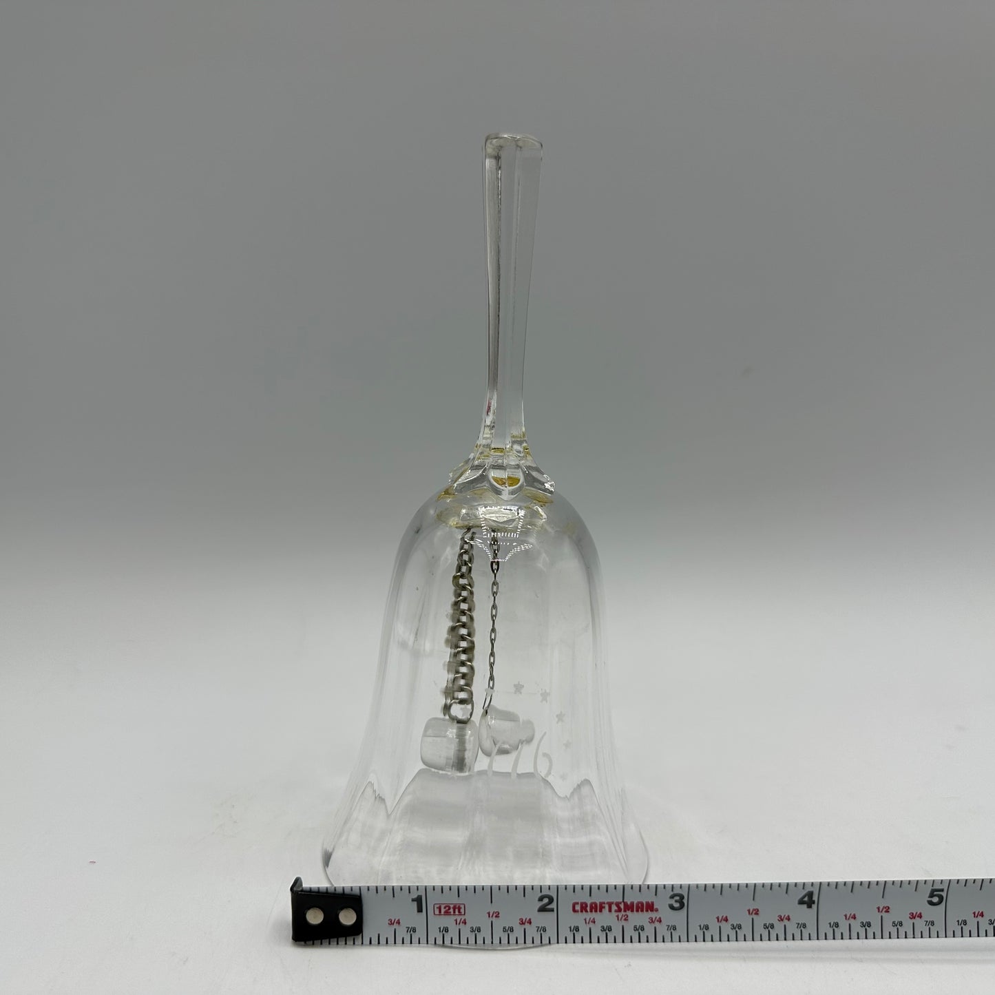 Vintage 1776 Frosted Crystal Bell