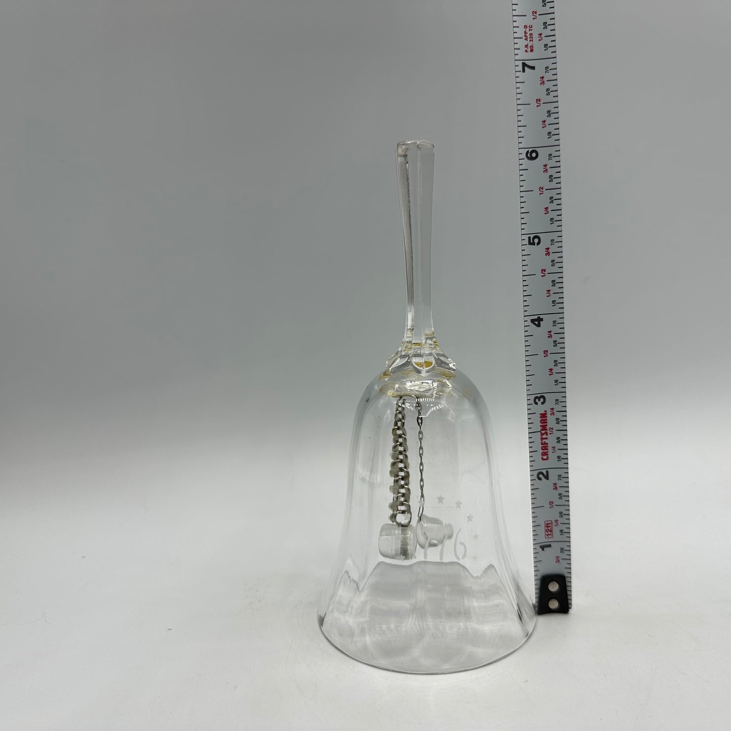 Vintage 1776 Frosted Crystal Bell