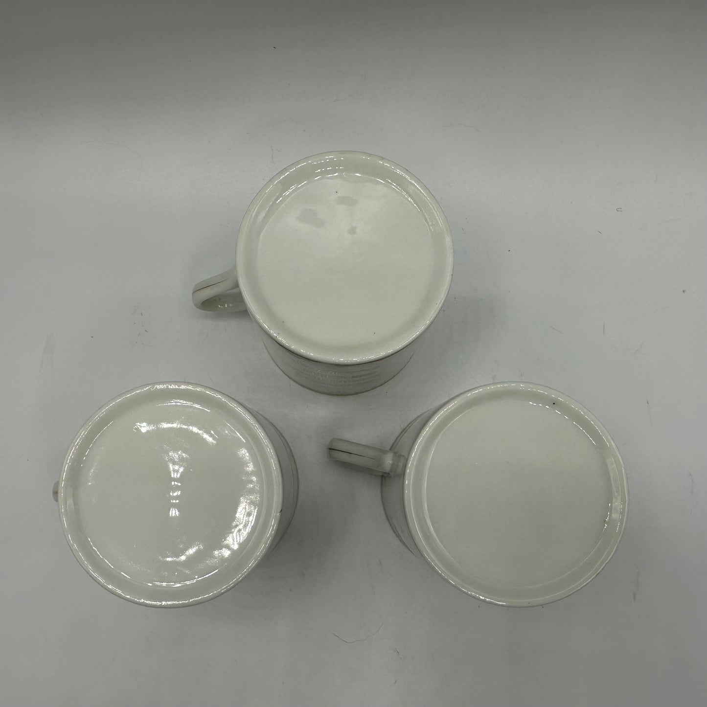 Vintage Porcelain Shot Mugs, Set of 3