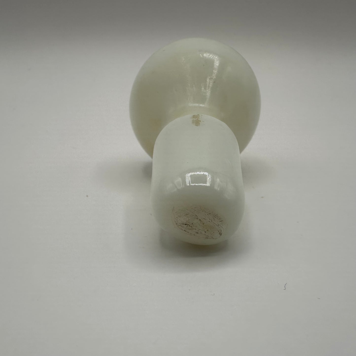 Victorian Milk Glass Vanity or Barber Shop Perfume Bottle, Handpainted