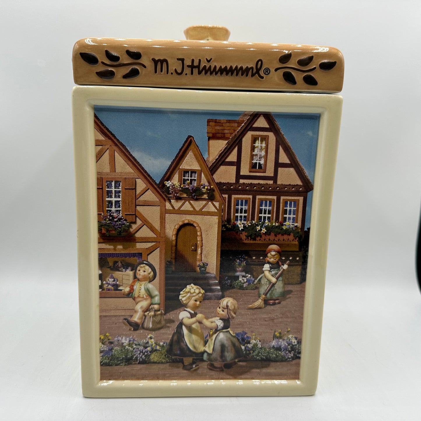 M.J. Hummel Square Canister “Merry Wanderer, Spring Dance, Little Sweeper”