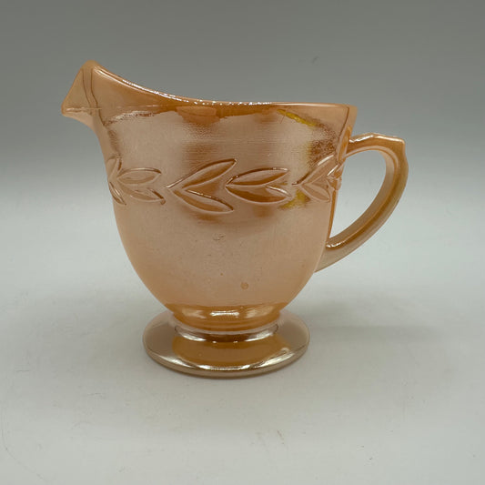 Fire King Ovenware Creamer, Peach Luster