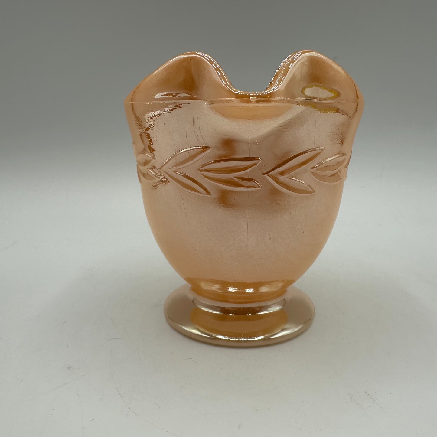 Fire King Ovenware Creamer, Peach Luster