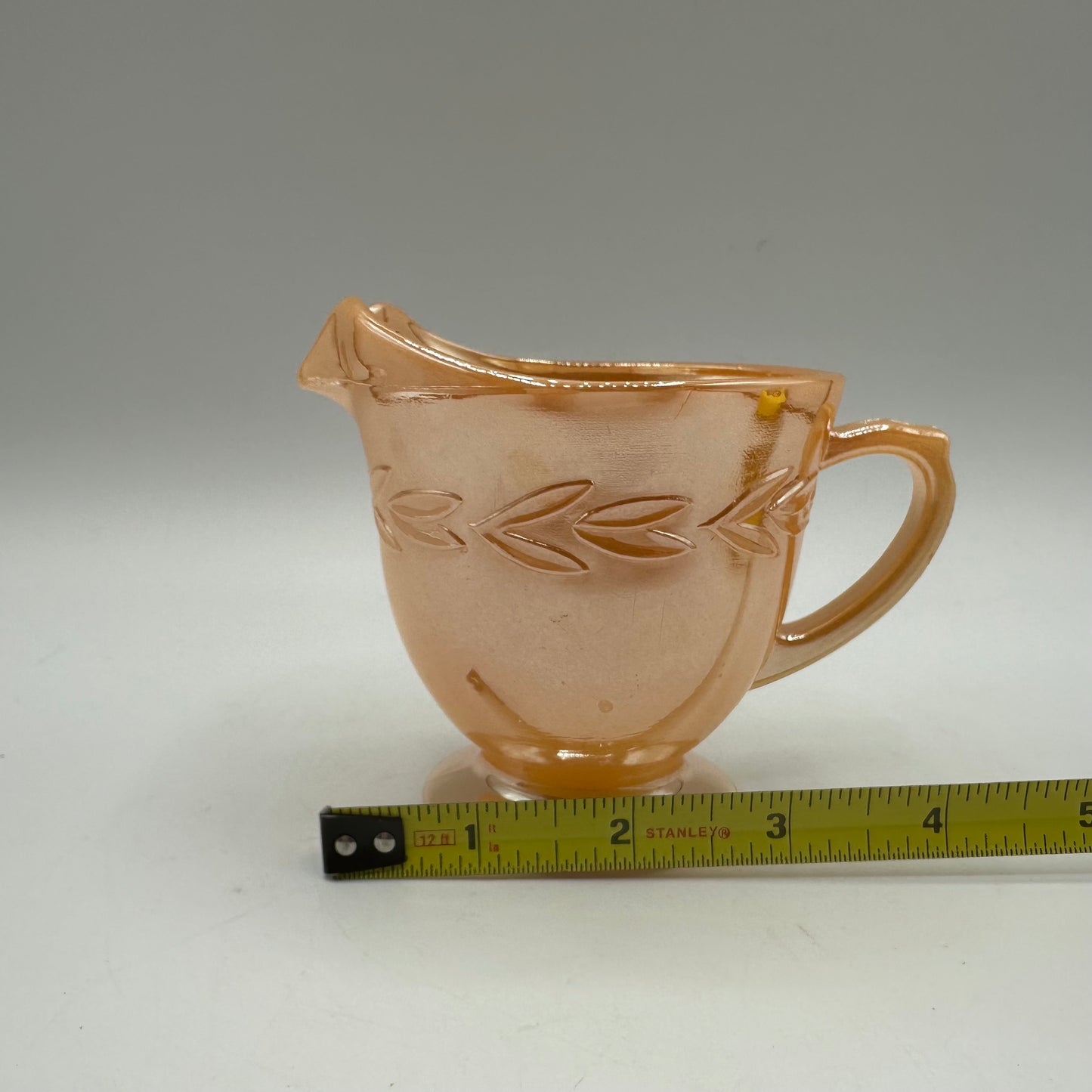 Fire King Ovenware Creamer, Peach Luster