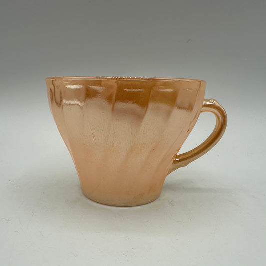 Anchor Hocking Fire King Peach Lustre Swirl Cup
