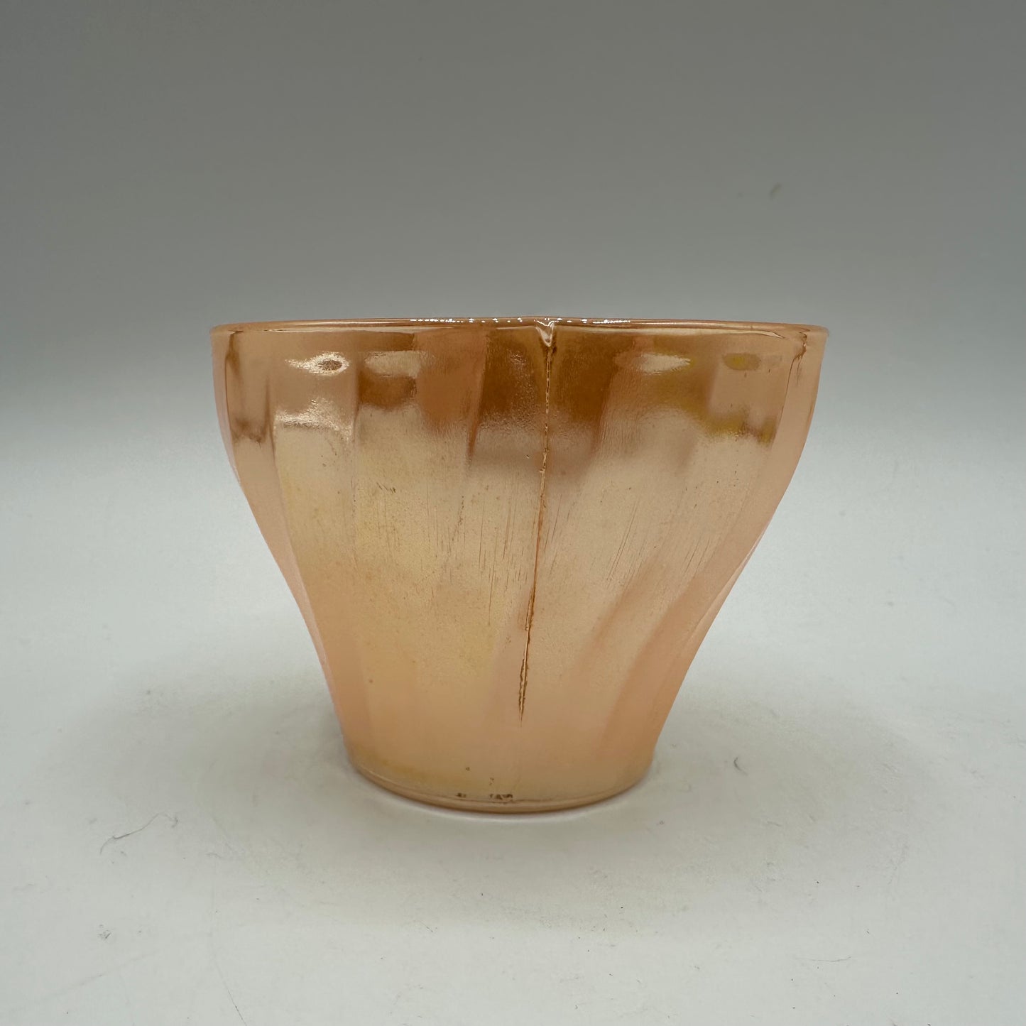 Anchor Hocking Fire King Peach Lustre Swirl Cup