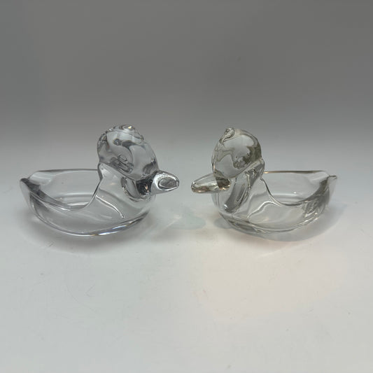 Duncan Miller Clear Duck Ashtray, Set of 2