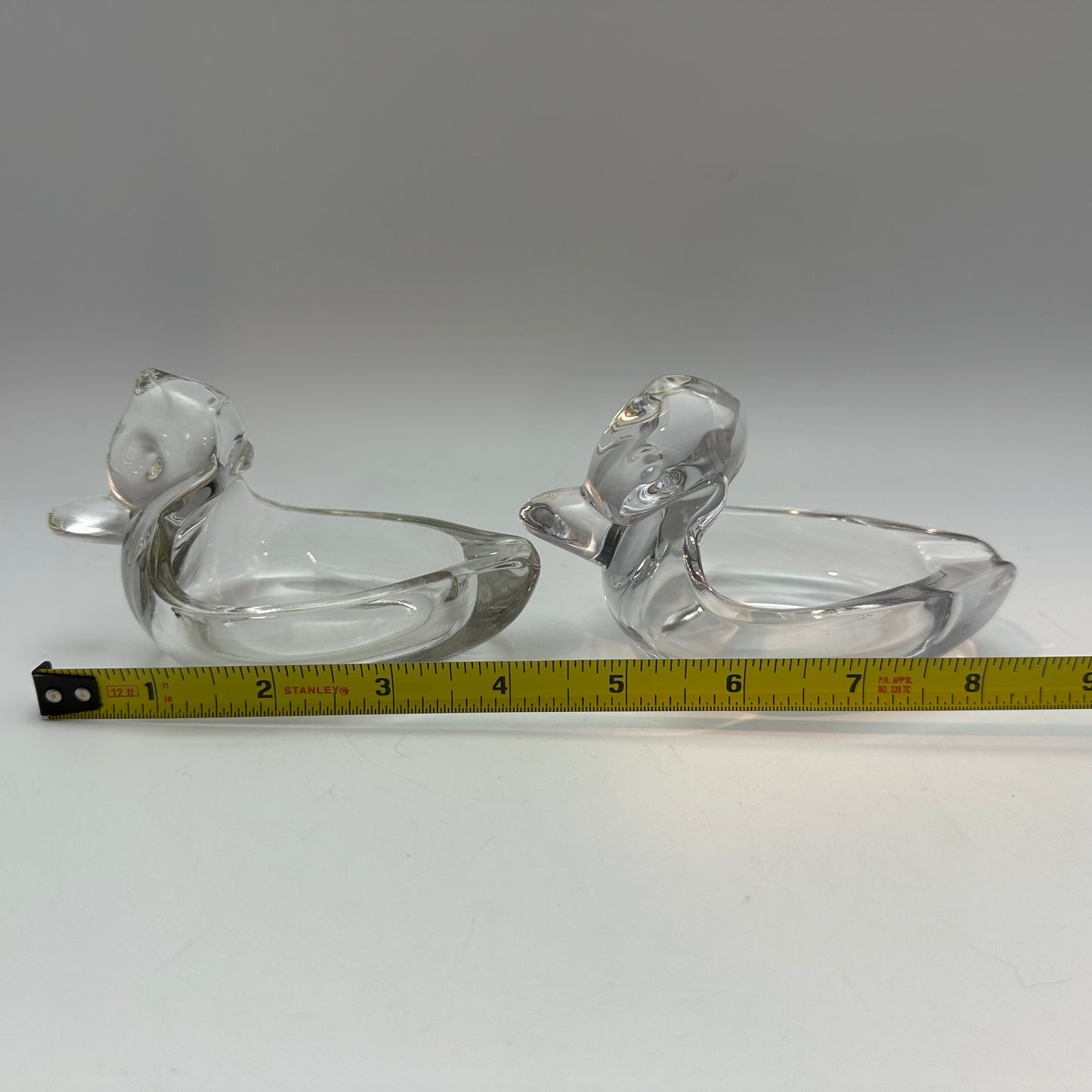 Duncan Miller Clear Duck Ashtray, Set of 2