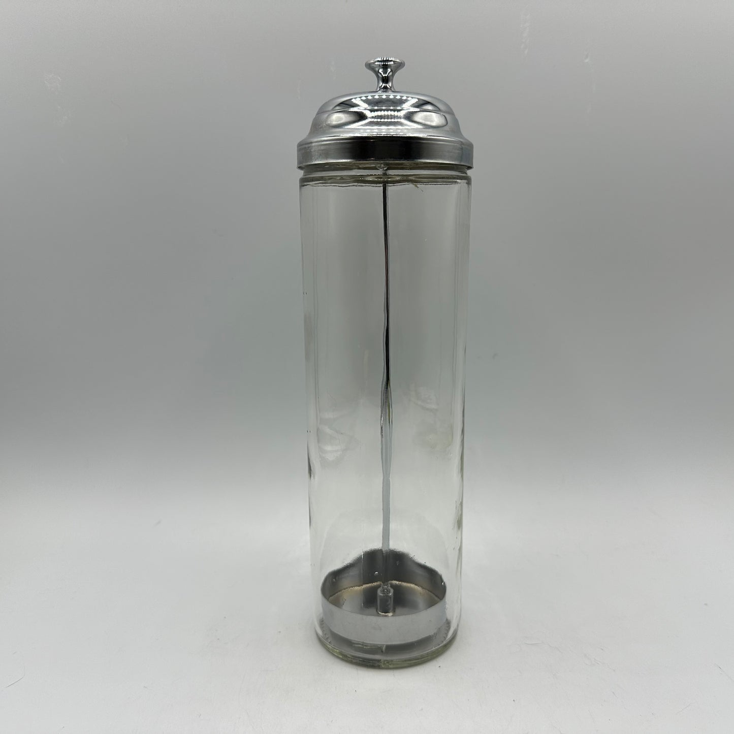 Glass & Chrome Retro Fountain Straw Dispenser