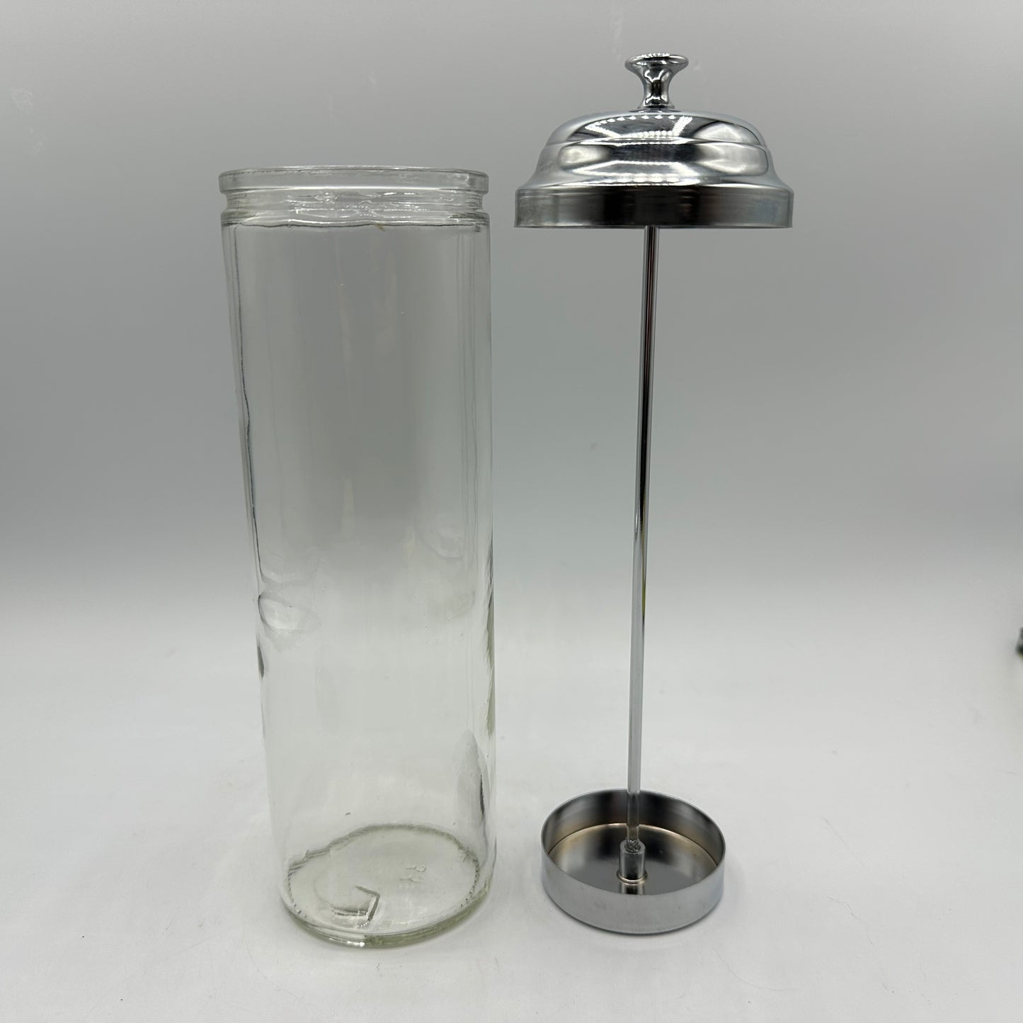 Glass & Chrome Retro Fountain Straw Dispenser