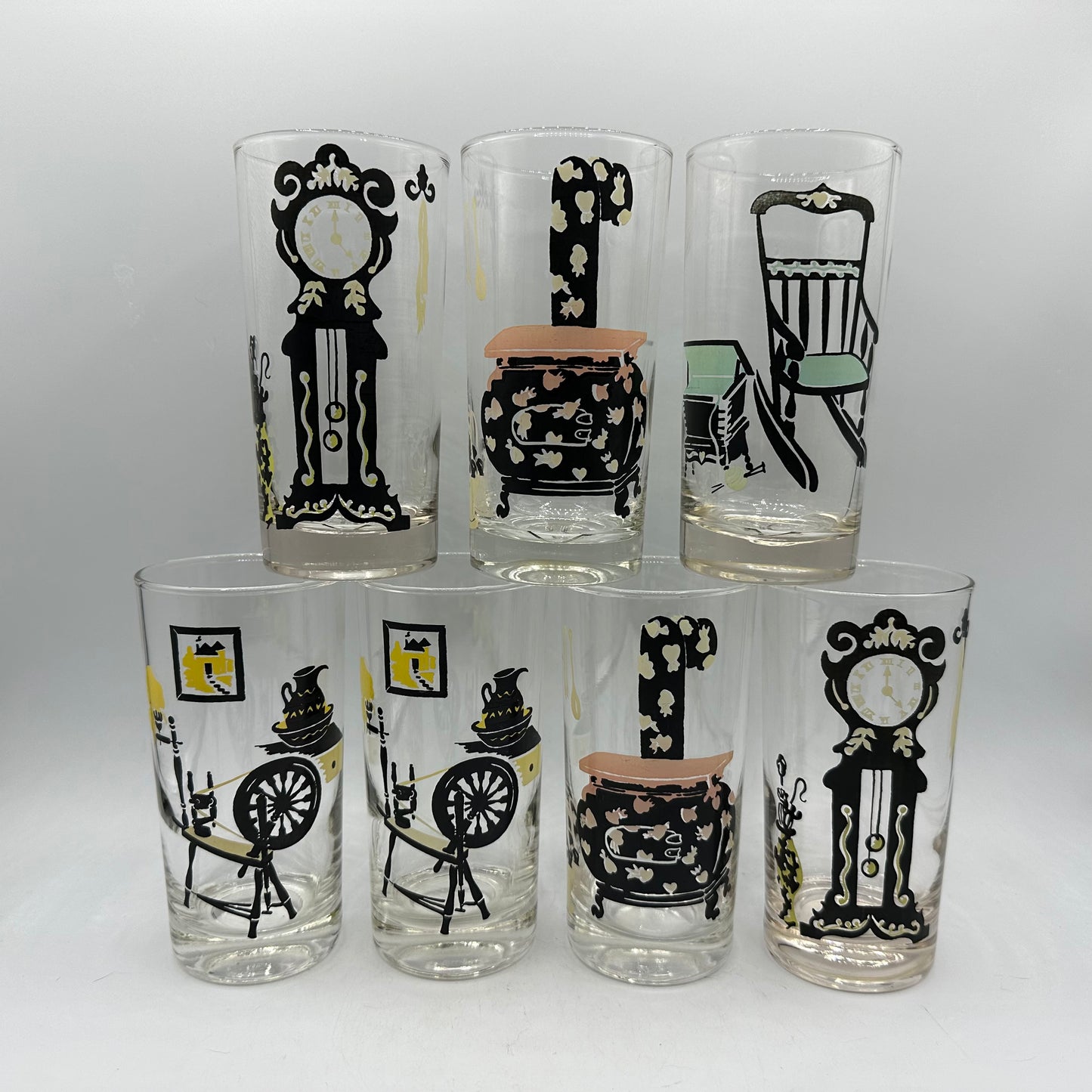 Homestead Printed Tumblers, Set of 7