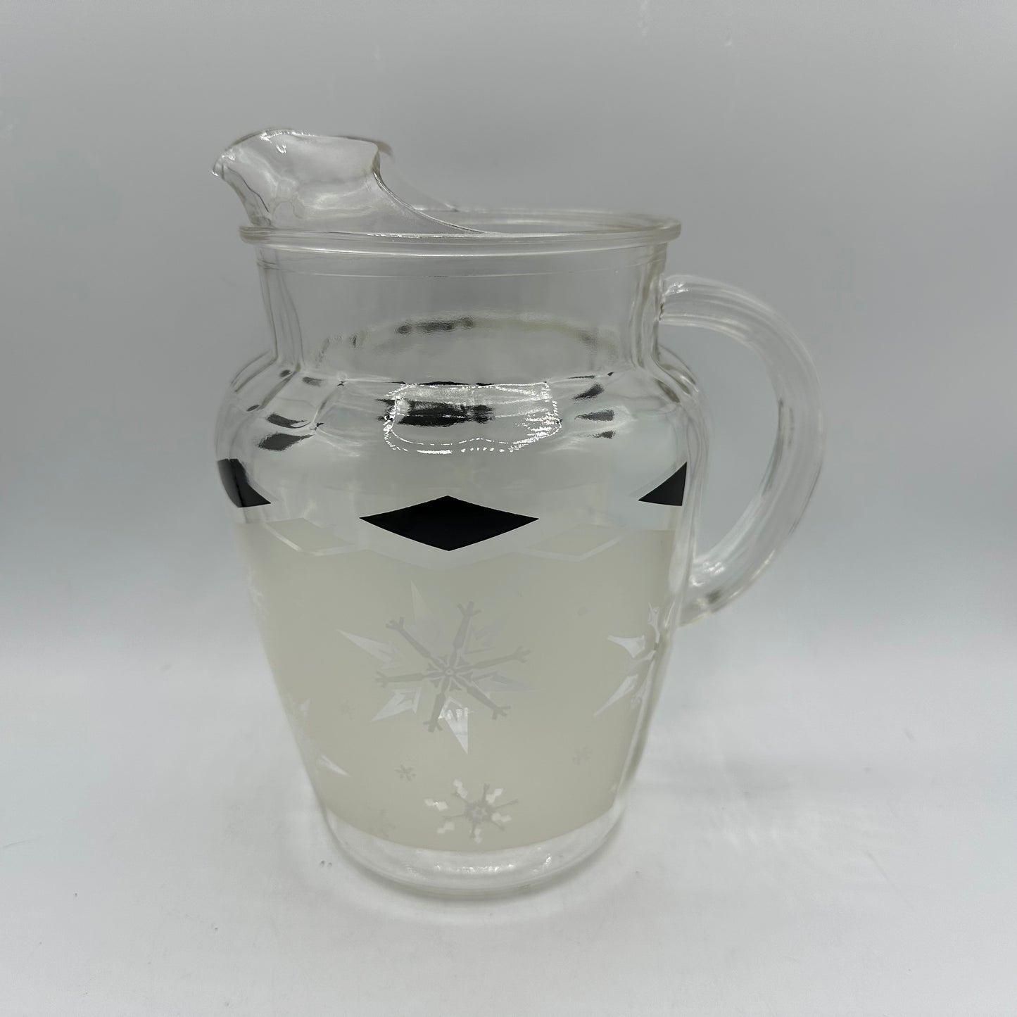 Libbey Frosted Snowflake Pitcher