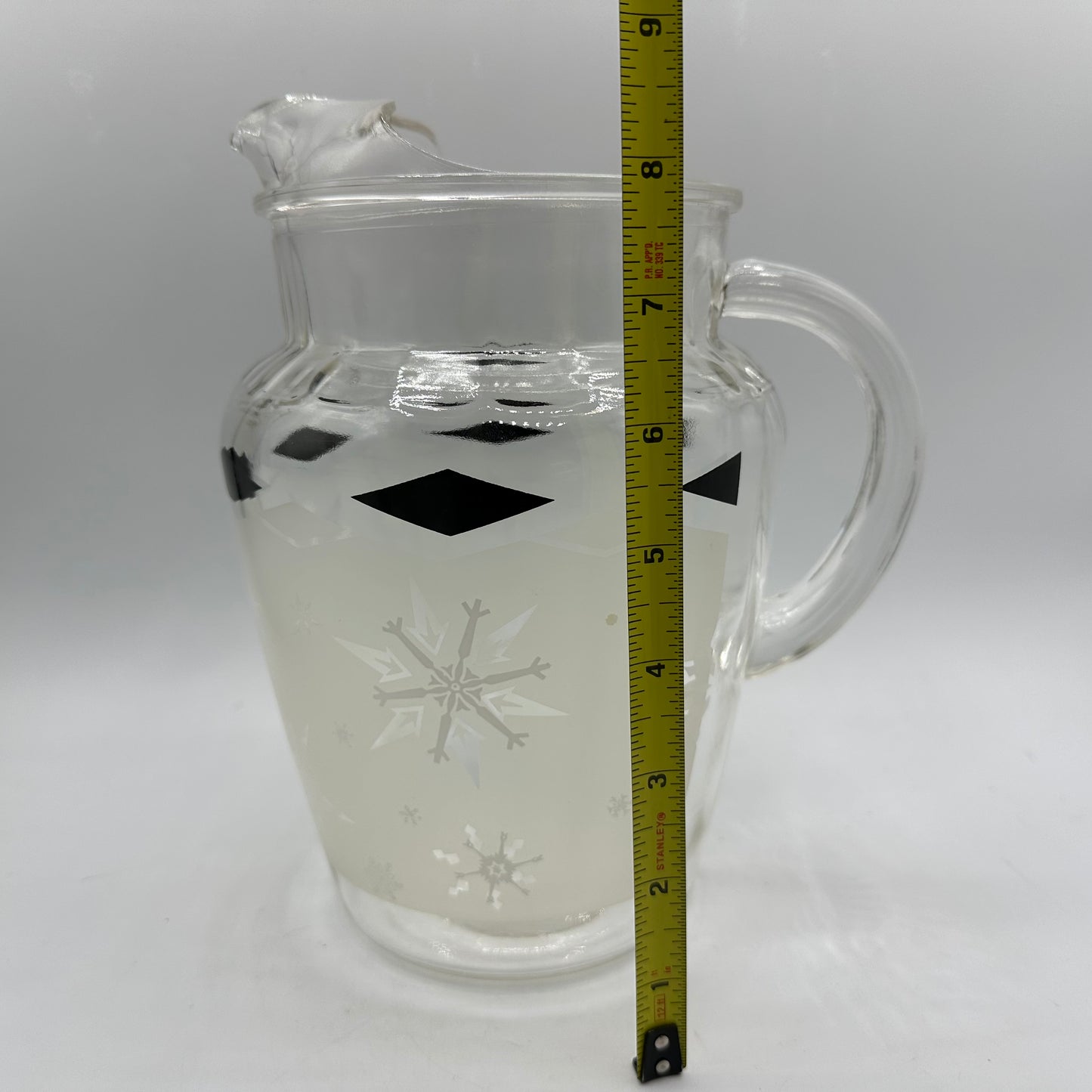 Libbey Frosted Snowflake Pitcher