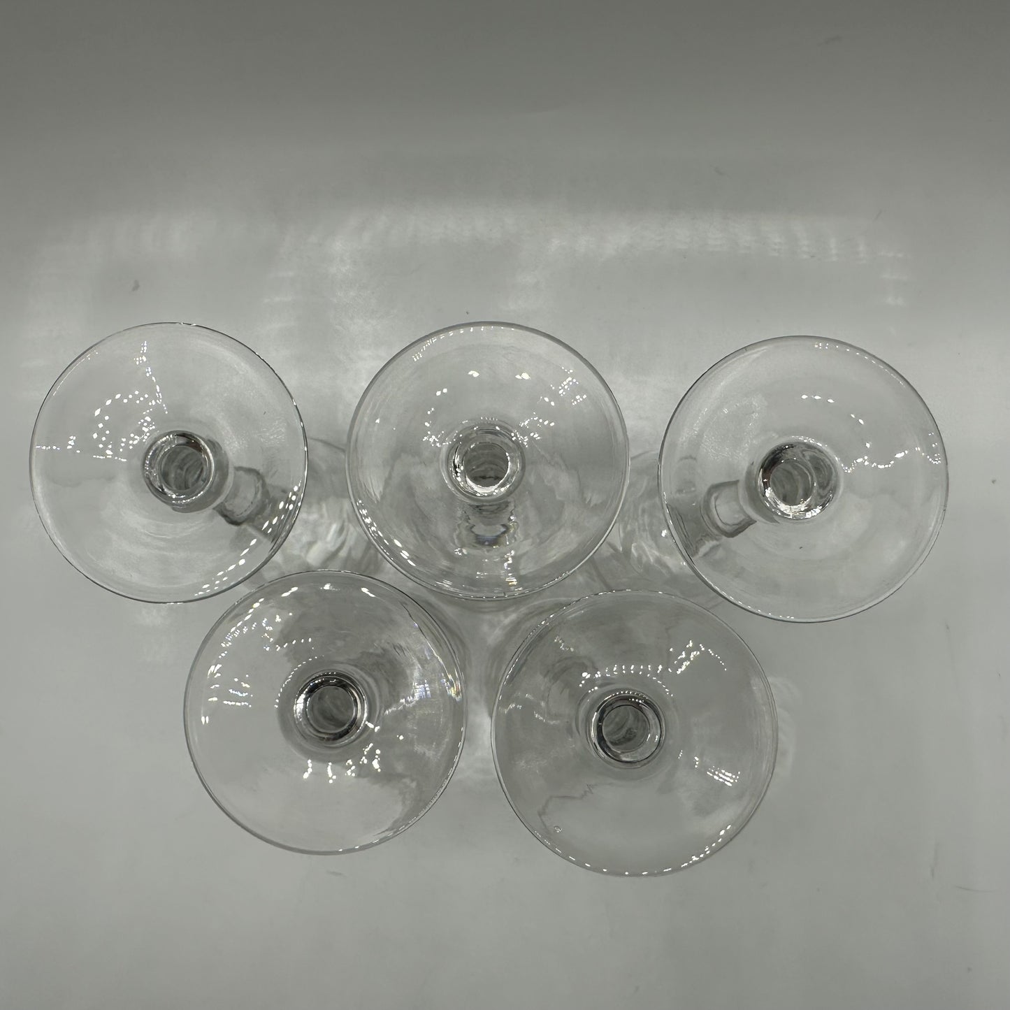 Cordial Glasses Etched Grape Design, Set of 5