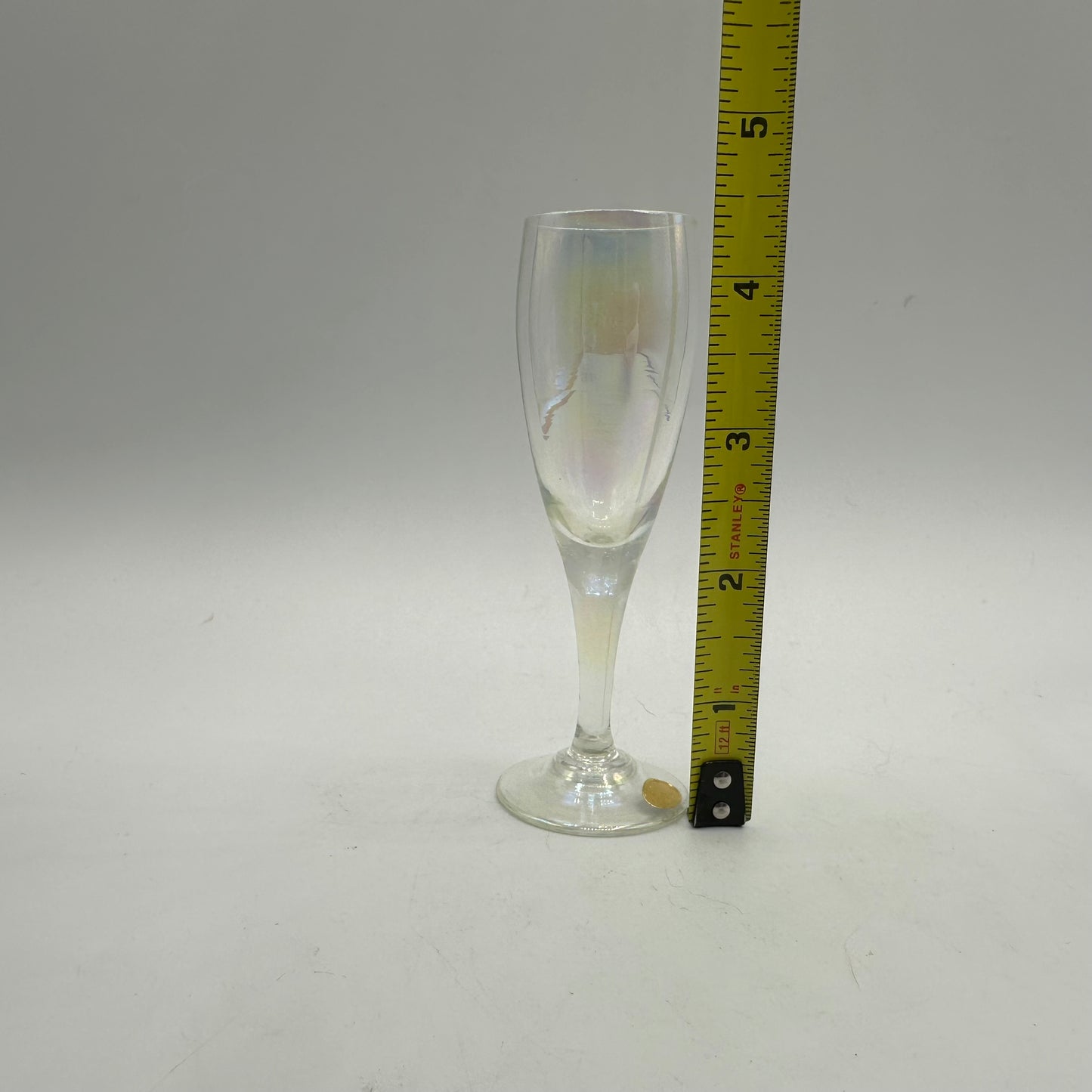 Stemmed Cordial Glasses, Bulgaria, Irridescent, Set of 3