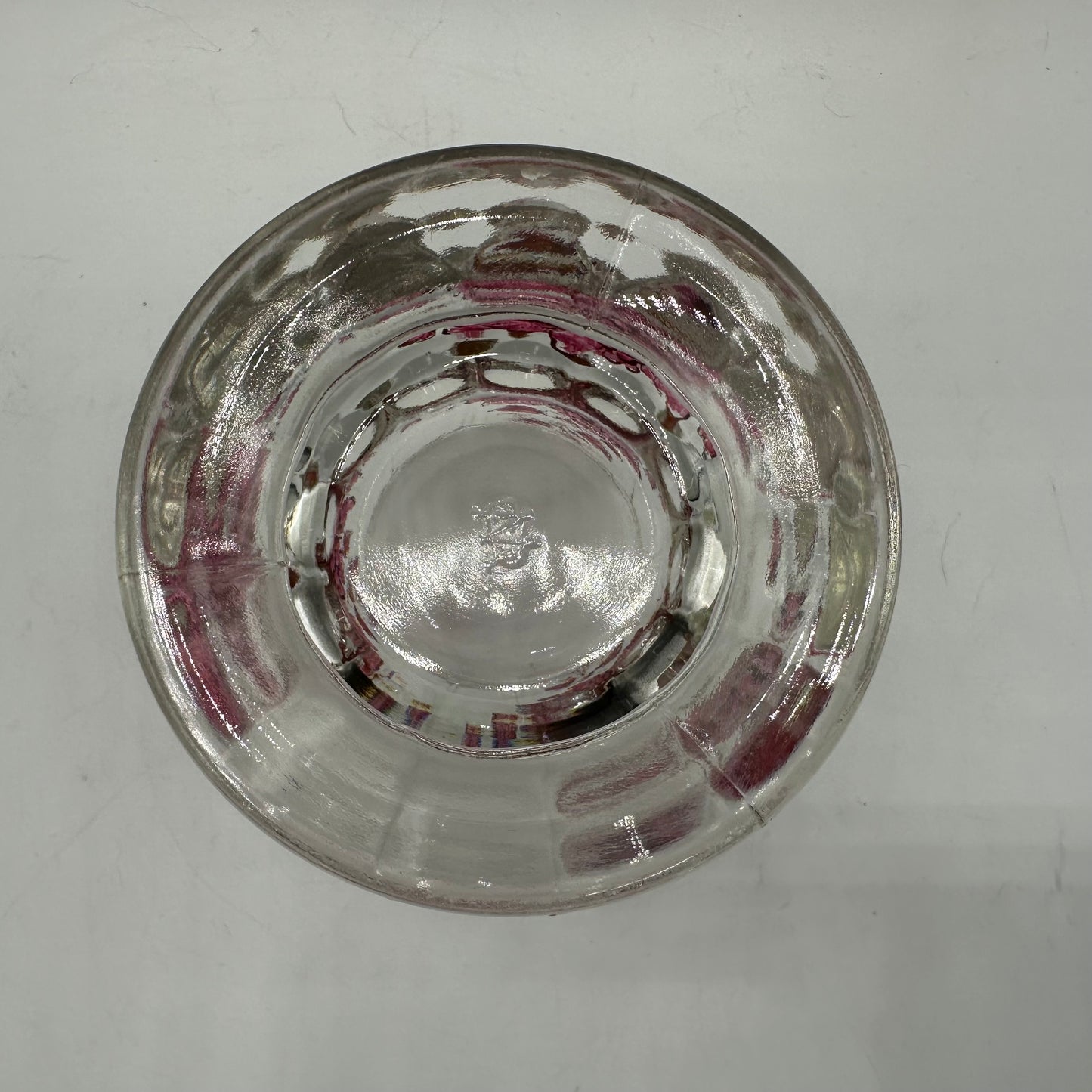 Westmoreland Lidded Candy Dish, Clear With a Red Flash Grape Design