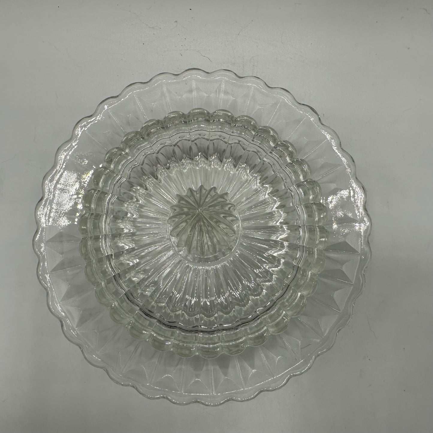 Clear Glass Round Domed Butter dish