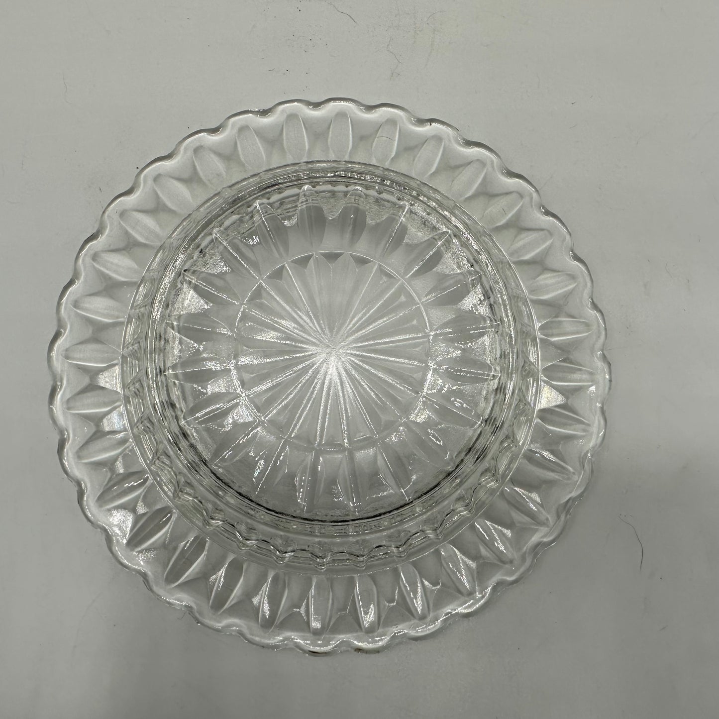 Clear Glass Round Domed Butter dish