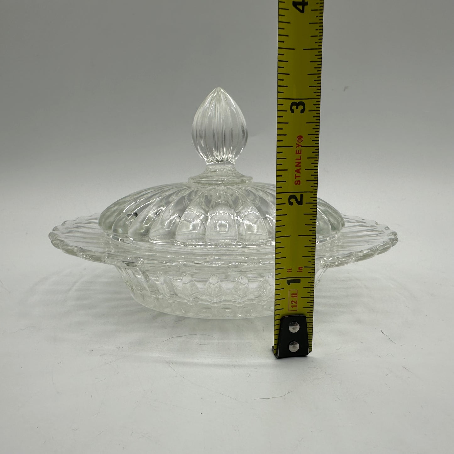 Clear Glass Round Domed Butter dish