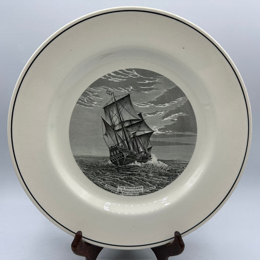 Copeland Spode "Mayflower arriving in Provincetown Harbour" Plate