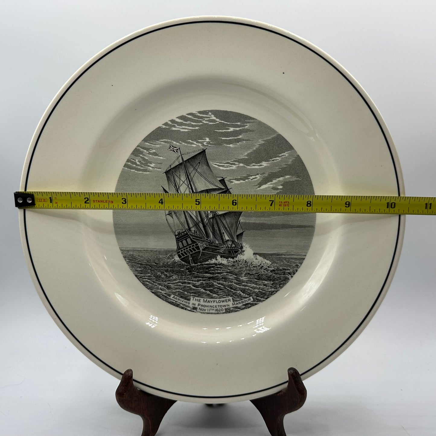 Copeland Spode "Mayflower arriving in Provincetown Harbour" Plate