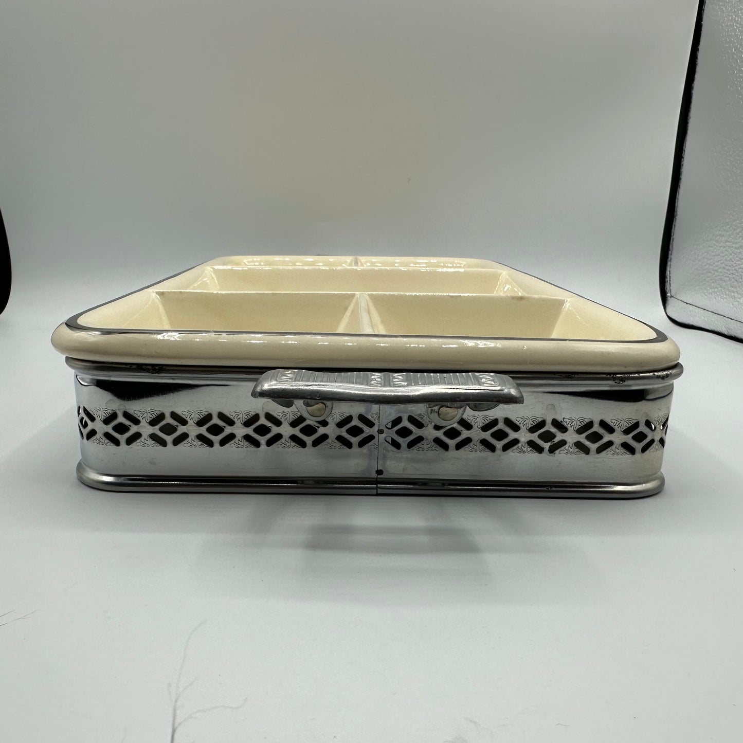 Ovenproof 5 Section Serving Dish With Metal Stand