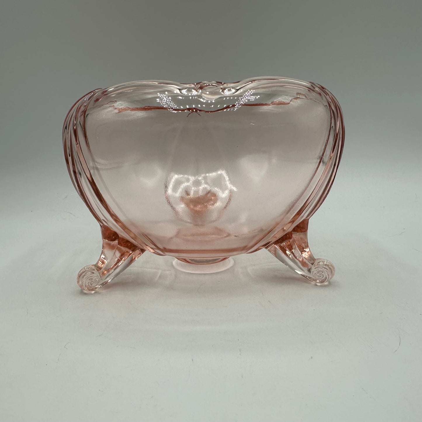 Lancaster Petal Pink 4" 3 Toed Rose Bowl 1930s