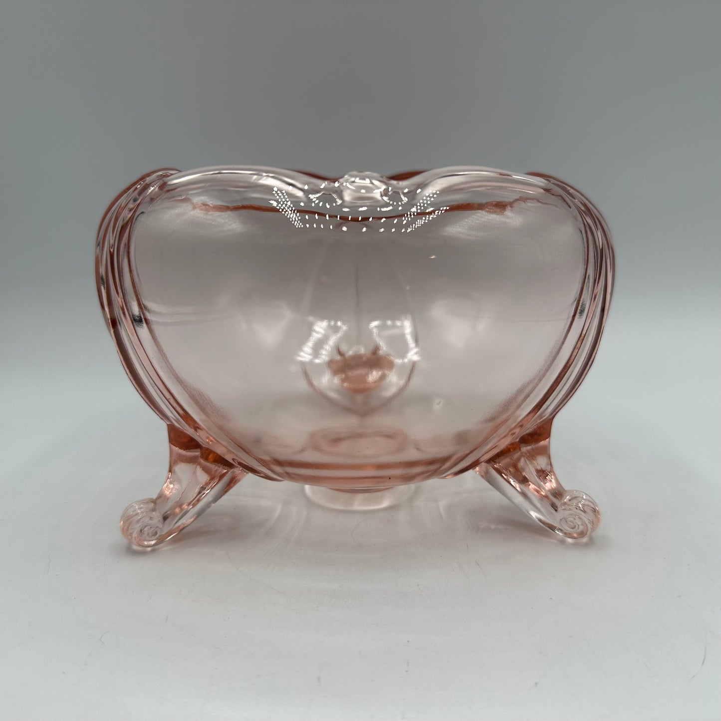 Lancaster Petal Pink 4" 3 Toed Rose Bowl 1930s