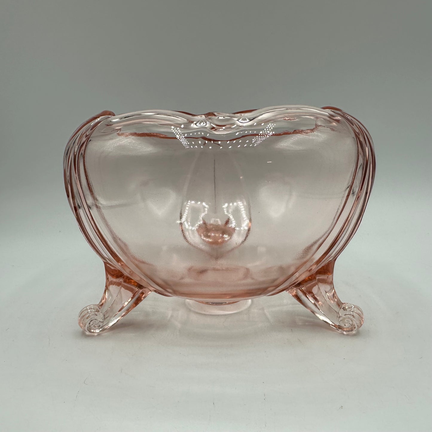 Lancaster Petal Pink 4" 3 Toed Rose Bowl 1930s