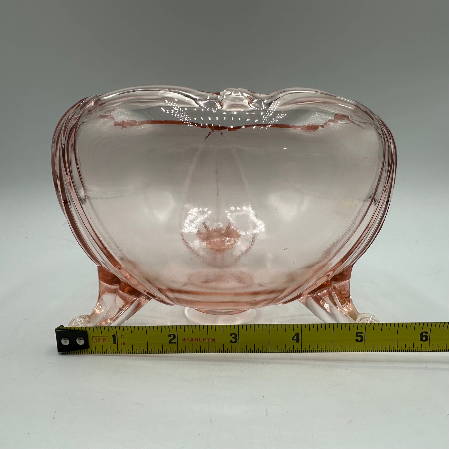 Lancaster Petal Pink 4" 3 Toed Rose Bowl 1930s