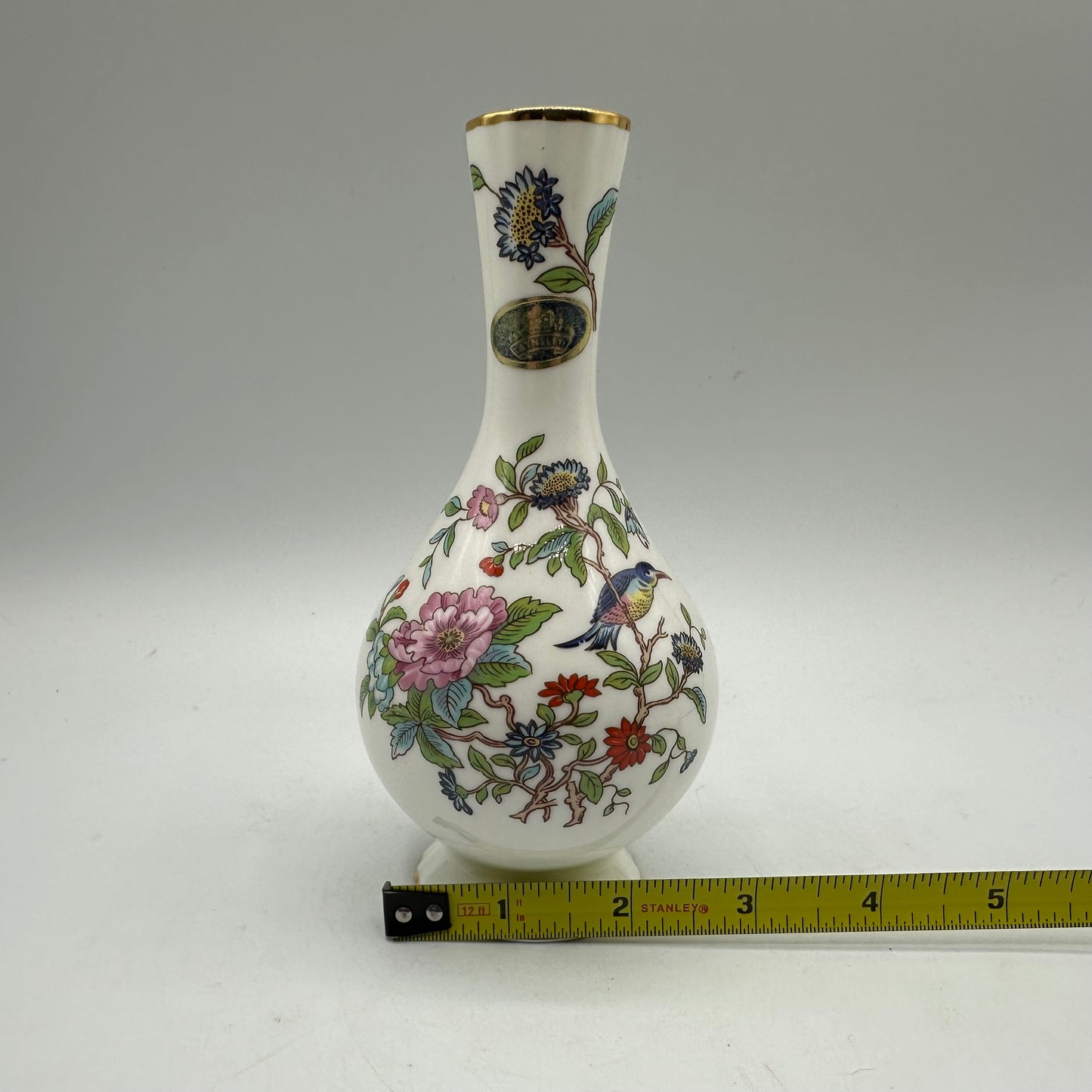 Aynsley Bone China Bud Vase, Pembroke Pattern