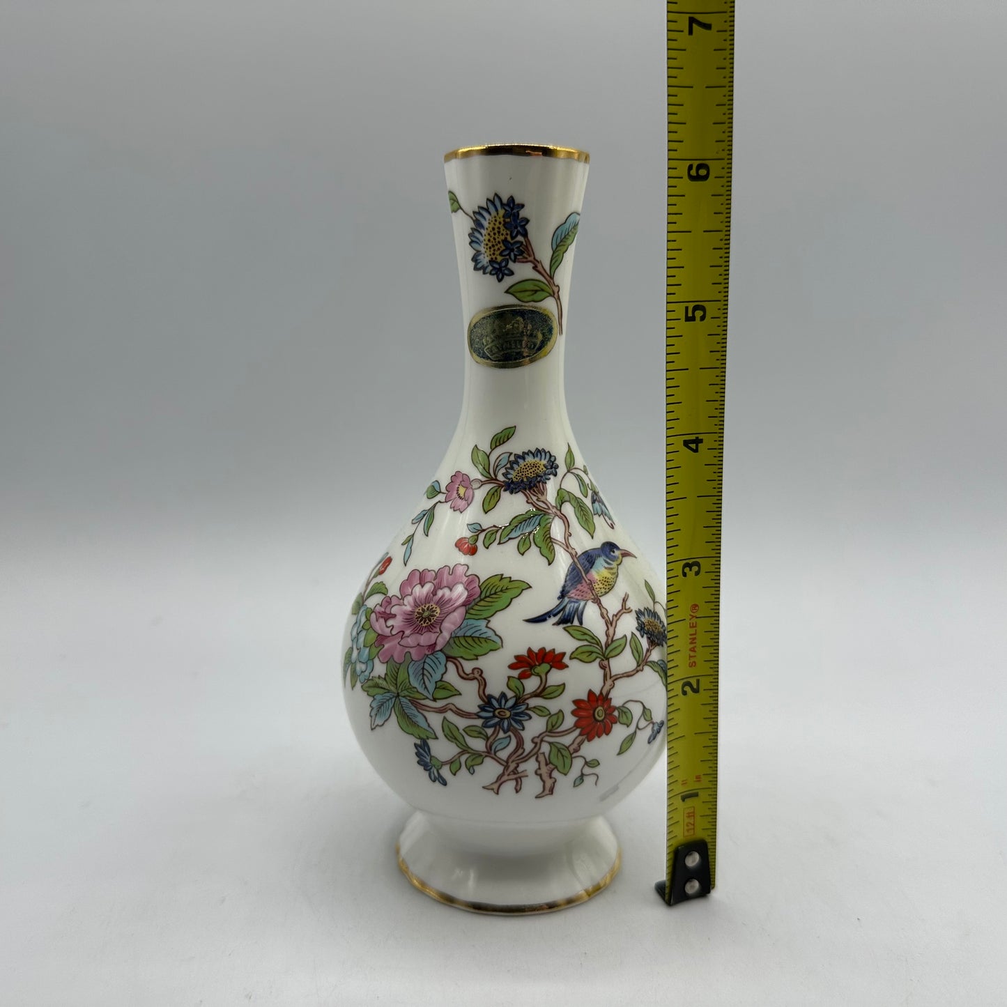 Aynsley Bone China Bud Vase, Pembroke Pattern