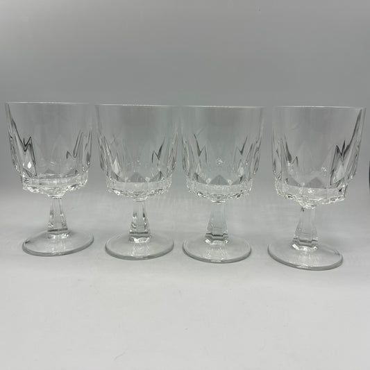 Vintage Arcoroc Artic 5 3/4" Water Goblets - Set of 4