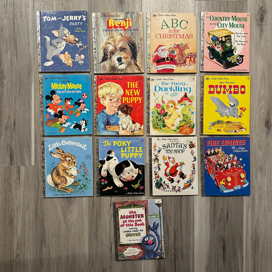 Lot of 13 Little Golden Books, Various Titles