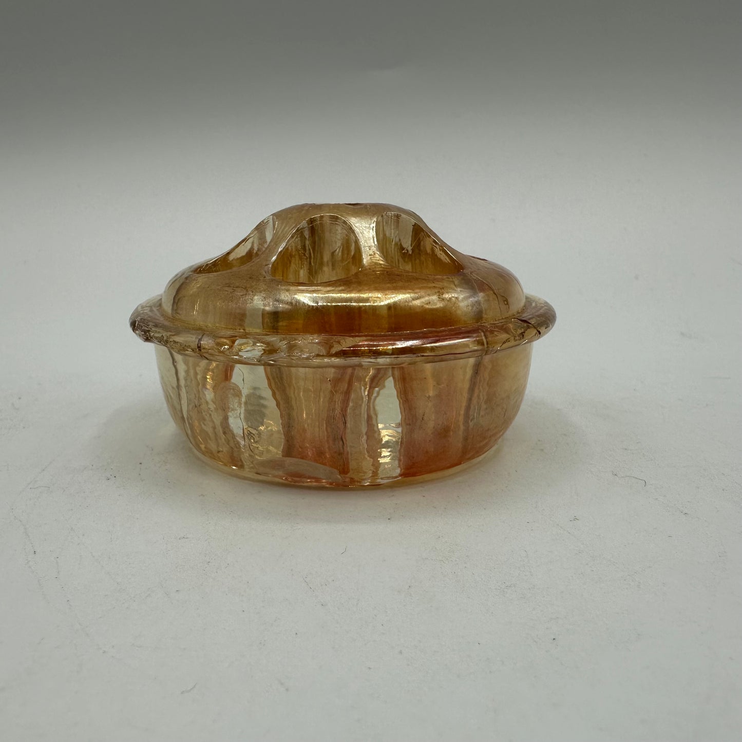 Marigold Iridescent Carnival Flower Frog, 8 Holes