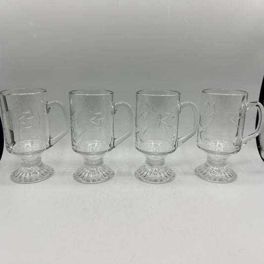 Princess House Irish Coffe Mugs, Set of 4