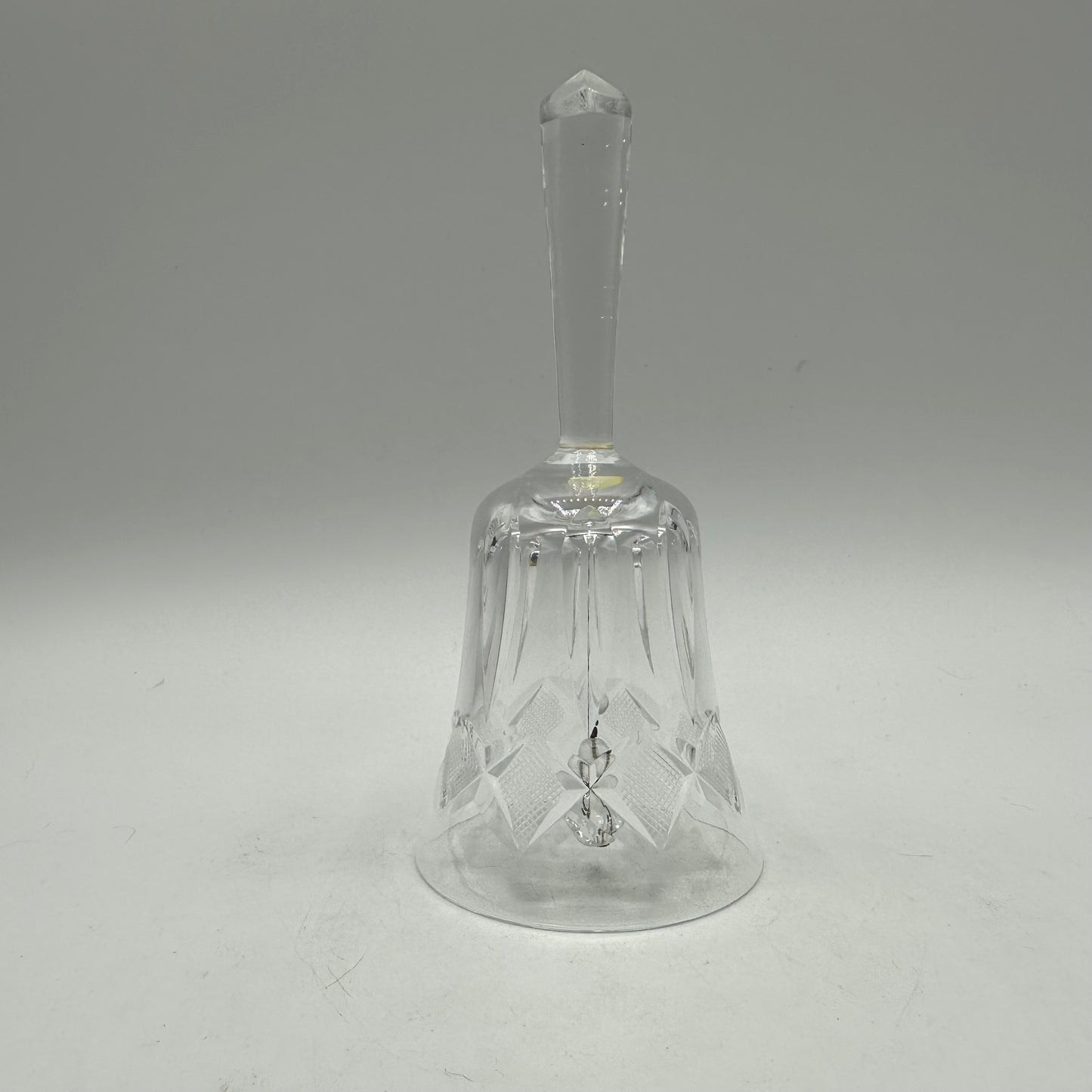 Clear Glass Bell, Etched