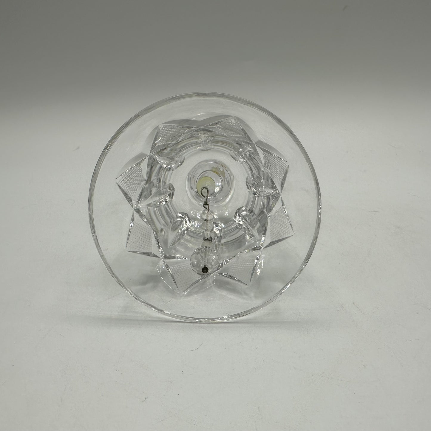 Clear Glass Bell, Etched