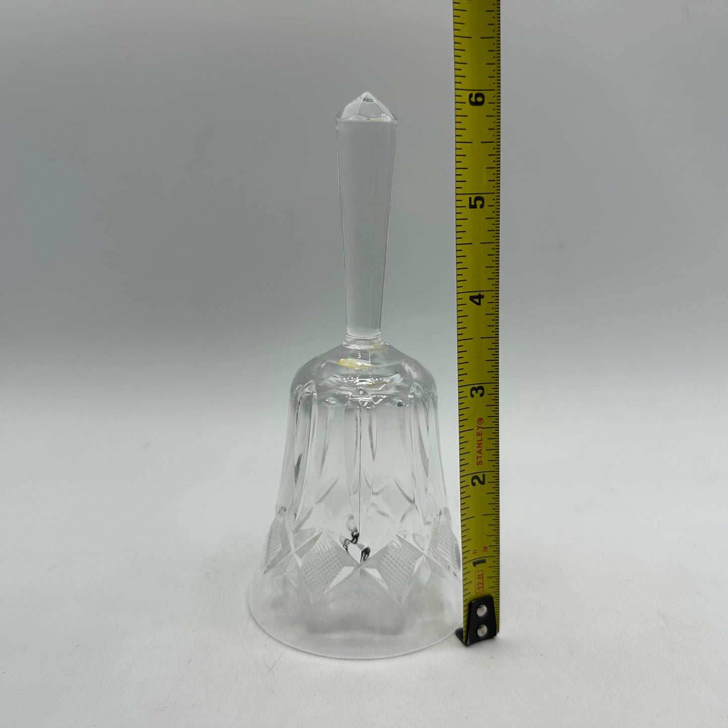 Clear Glass Bell, Etched