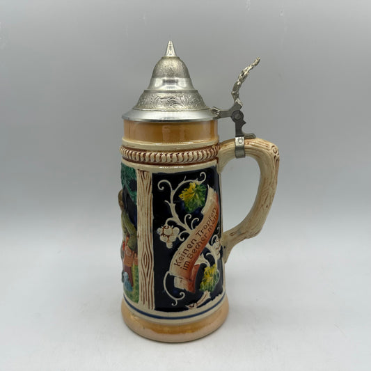 German Lidded Beer Stein, Made in Germany