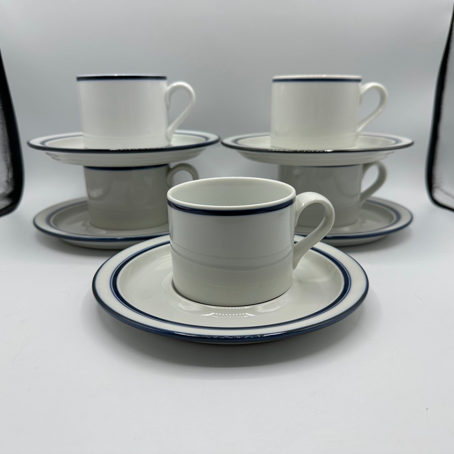 Dansk Bistro Christianshavn Cups and Saucers, Set of 5