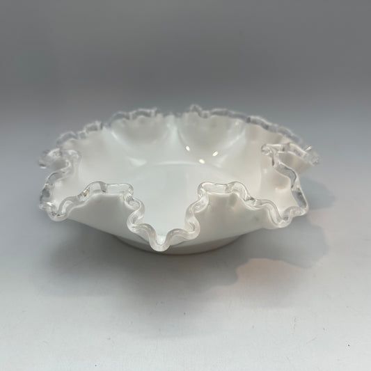 Fenton Silvercrest Ruffled Edge Bonbon Dish