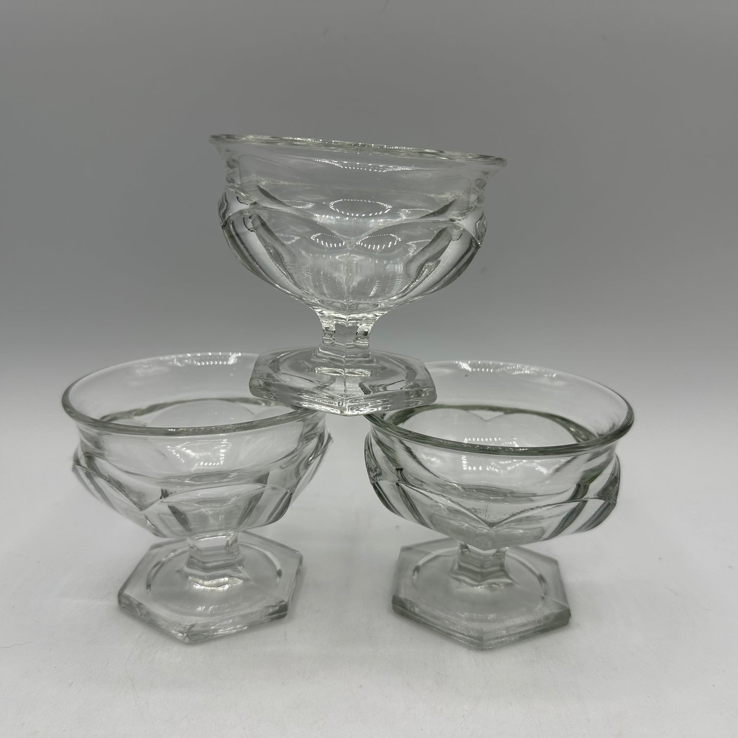 Libby Clear Glass Dessert Dishes, Set of 3