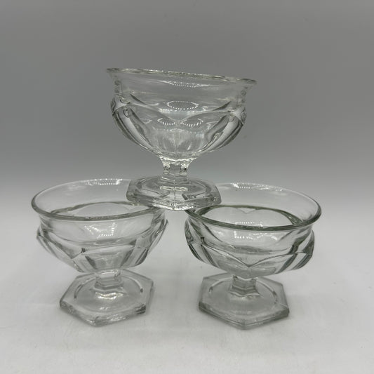 Libby Clear Glass Dessert Dishes, Set of 3