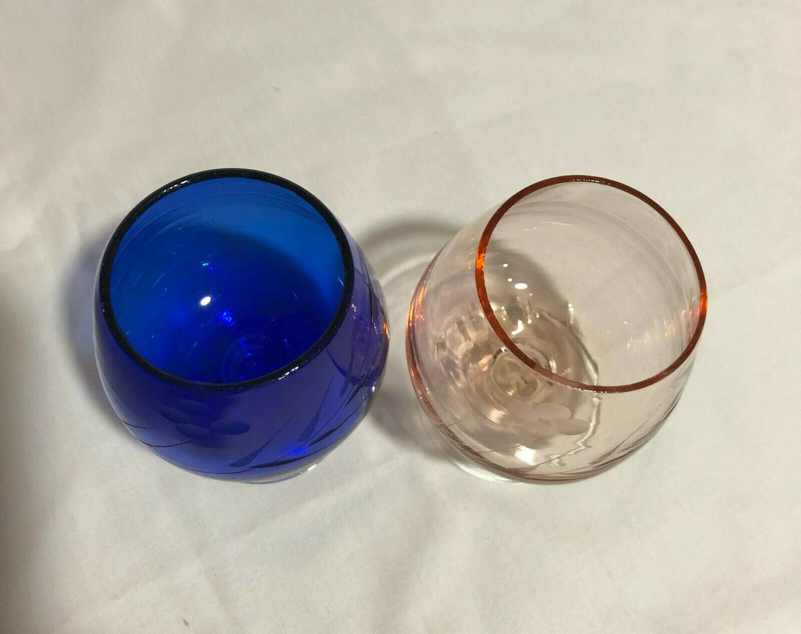 Vintage Etched Brandy Snifters National Potteries Made In Japan, Set of 2 - Nostalgia 2 Now